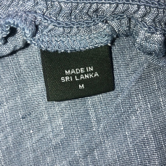 Eddie Bauer Chambray Linen Trumpet Skirt - Picture 3 of 6